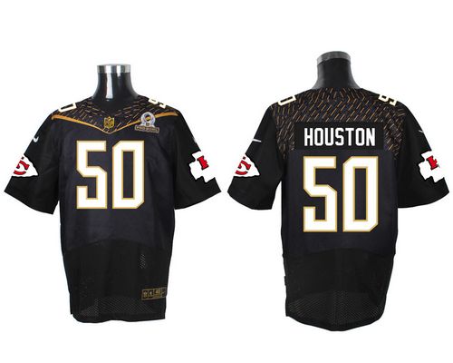 Nike Chiefs #50 Justin Houston Black 2016 Pro Bowl Men's Stitched NFL Elite Jersey